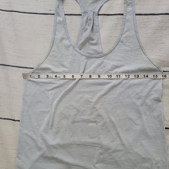 Lululemon athletica Size EST 2 105 F Singlet Racerback Tank Blue Micro Stripe - Picture 6 of 6